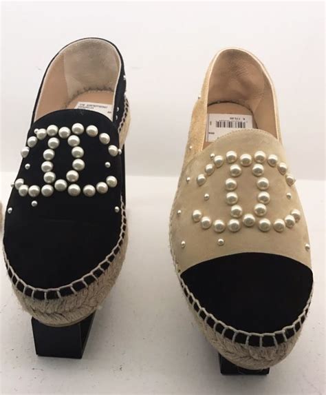 chanel espadrilles pearl|where to buy chanel espadrilles.